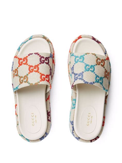 gucci platform slip on|platform gucci slides women.